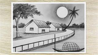 CREATE a STUNNING Moonlight Night with EASY Pencil Drawing