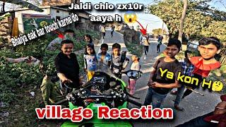 Zx10r Village Reaction |cute girl#superbike #zx10r #scproject