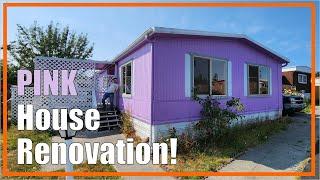 They Bought a PINK House! | Mobile Home Renovation | Part 1