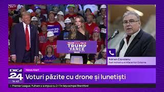 Adrian Cioroianu: Este o bătălie între două scoruri aproximativ egale. Do9nald Trump a recuperat