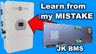 Connect JK BMS to SunSynk / DEYE Inverter WITH Communication (Parallel and Single battery)