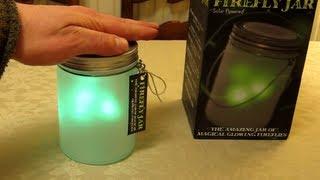 Firefly Jar - Fireflies in a Jar - Magical lights - Solar powered fire flies inside frosted jar