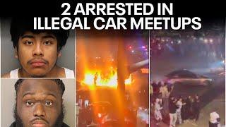 2 charged in illegal car meetup incidents with 21 vehicles wanted