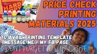 PRICE CHECK PRINTING MATERIALS AS OF JAN 2025 | PRINTING BUSINESS GUIDE