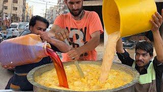 EPIC BANANA MANGO JUICE  Refreshing Crushed Ice MANGO PULP MILKSHAKE! Roadside SUMMER STREET DRINK