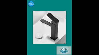 2021 Square Cube style basin mount tap low faucet Matte Black tap mixer spout
