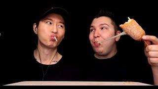 Zach Choi ASMR competing with Nikocado Avocado for 2 minutes straight | mukbang parody | mukbonkers