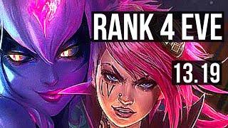 EVELYNN vs VI (JNG) | 10/0/8, Rank 4 Eve, Legendary, 500+ games | KR Challenger | 13.19