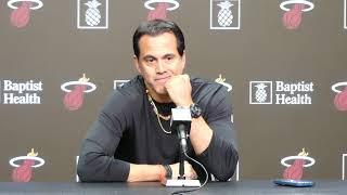 Erik Spoelstra On Jaime Jaquez Jr. and Andrew Wiggins Injuries , Kel'el Ware Growth For Miami Heat