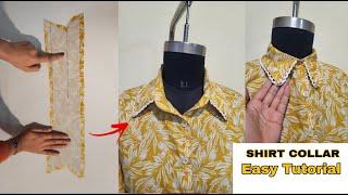 Make New Style Shirt Collar Cutting and Stitching in a very easy way