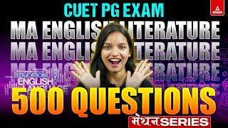 CUET PG 2025 English Literature Top 500 Questions | MA English | CUET PG PYQ's