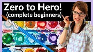 How to START Watercolor Painting (from Zero Knowledge!)