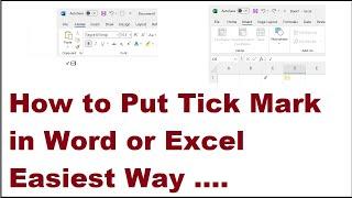 How to Put Tick Mark in Word or Excel Easiest Way