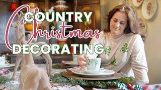 Country Christmas Decorate With Me 2024 | Thrifted Christmas decorating ideas!