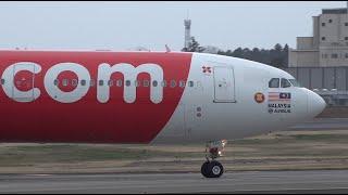 AirAsia X Airbus A330-300 9M-XBC Landing at NRT 34R