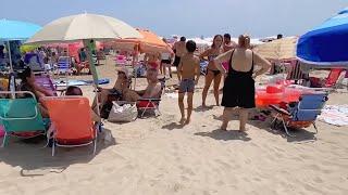 MUST SEE  - Walking Tour beach walk Barcelona Beach Spain | 4K. Sun-kissed shores in 2024