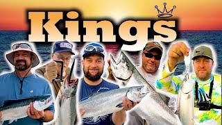 Crowning a KING | Hot Mid Summer Lake Michigan King Salmon Fishing