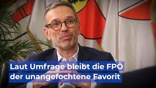 Laut Umfrage bleibt die FPÖ der unangefochtene Favorit