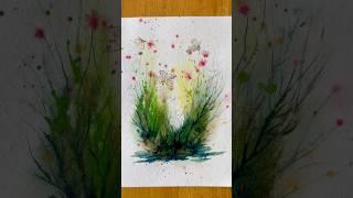 Magical Watercolor Meadow with Butterflies | Wet-on-Wet Loose Floral Painting 