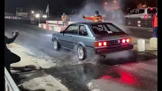 3SGE DUAL BEAMS TOYOTA KE70 HATCH BURNOUT, INTO 4TH!!!