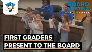 Sunflower First Graders Present to the Board | Board Meeting Clip | May 12, 2025