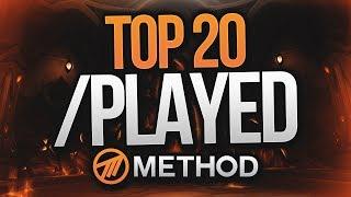 WORLD OF WARCRAFT TOP 20 MOST /PLAYED IN METHOD!