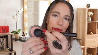 ASMR - Makeup Artist Does Your Makeup - Outfit & Hair (Layered,Personal Attention) ~ Holiday Glam