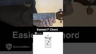 How To Play the Easiest F Chord On Guitar - Guvna Guitars