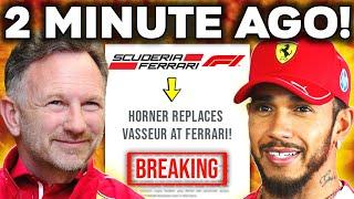 HUGE NEWS for Hamilton as Ferrari CONFIRMS Vasseur Sacked, Christian Horner to Replace Him!