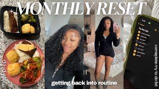 MONTHLY RESET: GETTING BACK INTO ROUTINE  ᡣ𐭩 | meal prep, motivation, new habits , todo list +mote