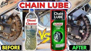 Motorcycle Chain Lube - Diesel Cleaning + Castrol Chain Lube | Must Try