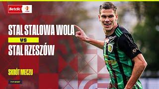 SKRÓT: STAL STALOWA WOLA - STAL RZESZÓW, EFEKTOWNE TRAFIENIE OZDOBĄ MECZU | BETCLIC 1. LIGA