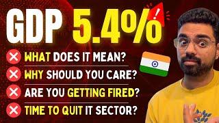 What India’s 5.4% GDP SLOWDOWN Means for IT & Marketing Professionals ‼️