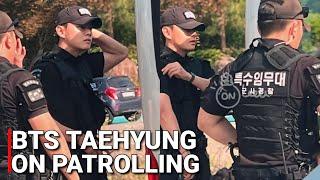 BTS Taehyung New Video on Patrolling wearing His SDT Military uniform Full Video 2024