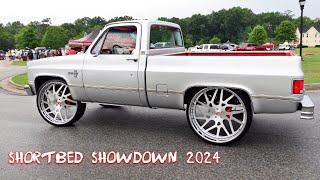 Shortbed Showdown 2024, Big Rim Custom Truck, Custom Cars Pull Up Despite the Rain! WhipAddict