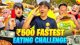 500 Rs  Fastest Eating Challenge | Motu  vs Patlu  | Who Eats The Most ? - Mann Vlogs