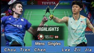 Fantastic  Lee Zii Jia (MALAYSIA) vs (TAIPEI) Chou Tien Chen Badminton Mens Singles Semifinal