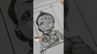 Little krishna drawing | how to draw a little krishna | #shorts #viralvideo #krishna #art #trending