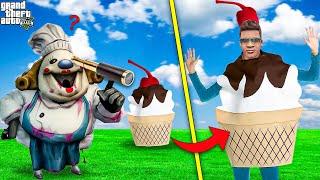 Franklin Becomes Ice Cream To Hide From Ice Scream 6 Aunty | Hide & Seek In GTA 5
