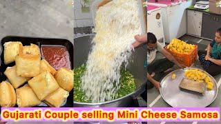 Gujarati Couple selling Mini Cheese Samosa in Huge Quantity Samose ki Home Factory 