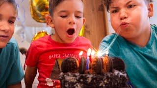 He blew out the birthday boy’s candles…