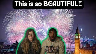 Happy New Year Live!  London Fireworks 2024  BBC | AMERICANS REACT