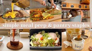 SIMPLE EASY MEAL PREP BUDGET FRIENDLY MEAL PLAN RECIPES & PANTRY STAPLES