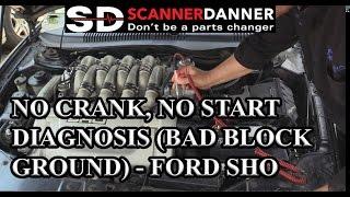 No crank, no start diagnosis (bad block ground) - Ford SHO