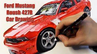 Handmade Car Drawing | Ford Mustang Roush 427R