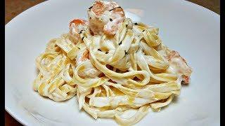 Easy Creamy Pasta Sauce | Creamy Shrimp Fettuccini Pasta Recipe