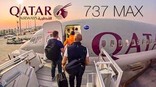 QATAR Airways B737 MAX + Lounge  Doha - Abu Dhabi  [FULL FLIGHT REPORT]