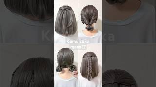 Cara ikat rambut simple untuk rambut pendek..ku suka yang mana??