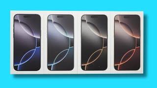 Unboxing ALL iPhone 16 Pro Max Colors!! - Black, White, Natural, and Desert Titanium!