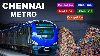 Chennai Metro All Lines with Animated Route Map Explained With Stations List | Infra World